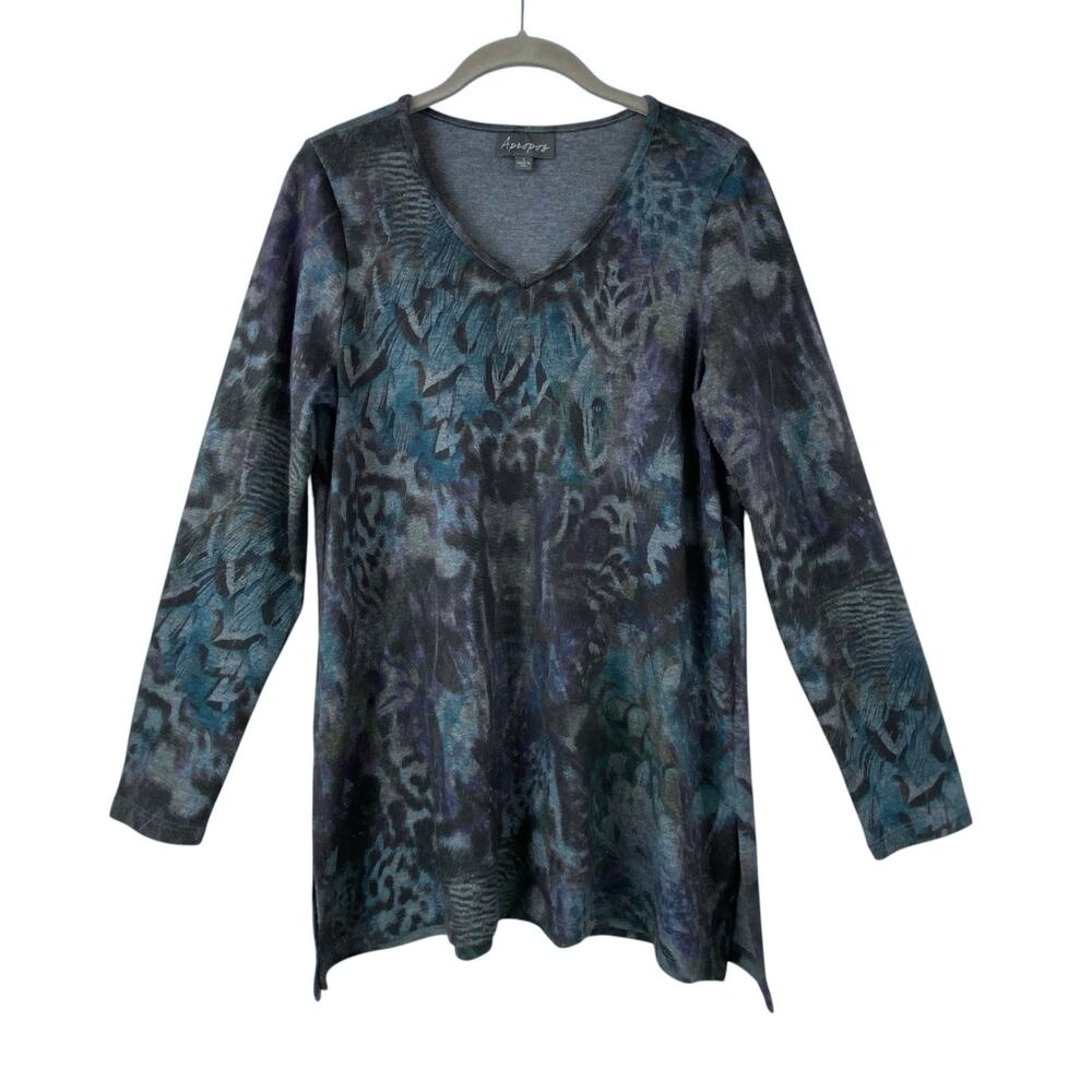 Boho Art To Wear Tunic Top Size S Soft Jersey Knit Relaxed